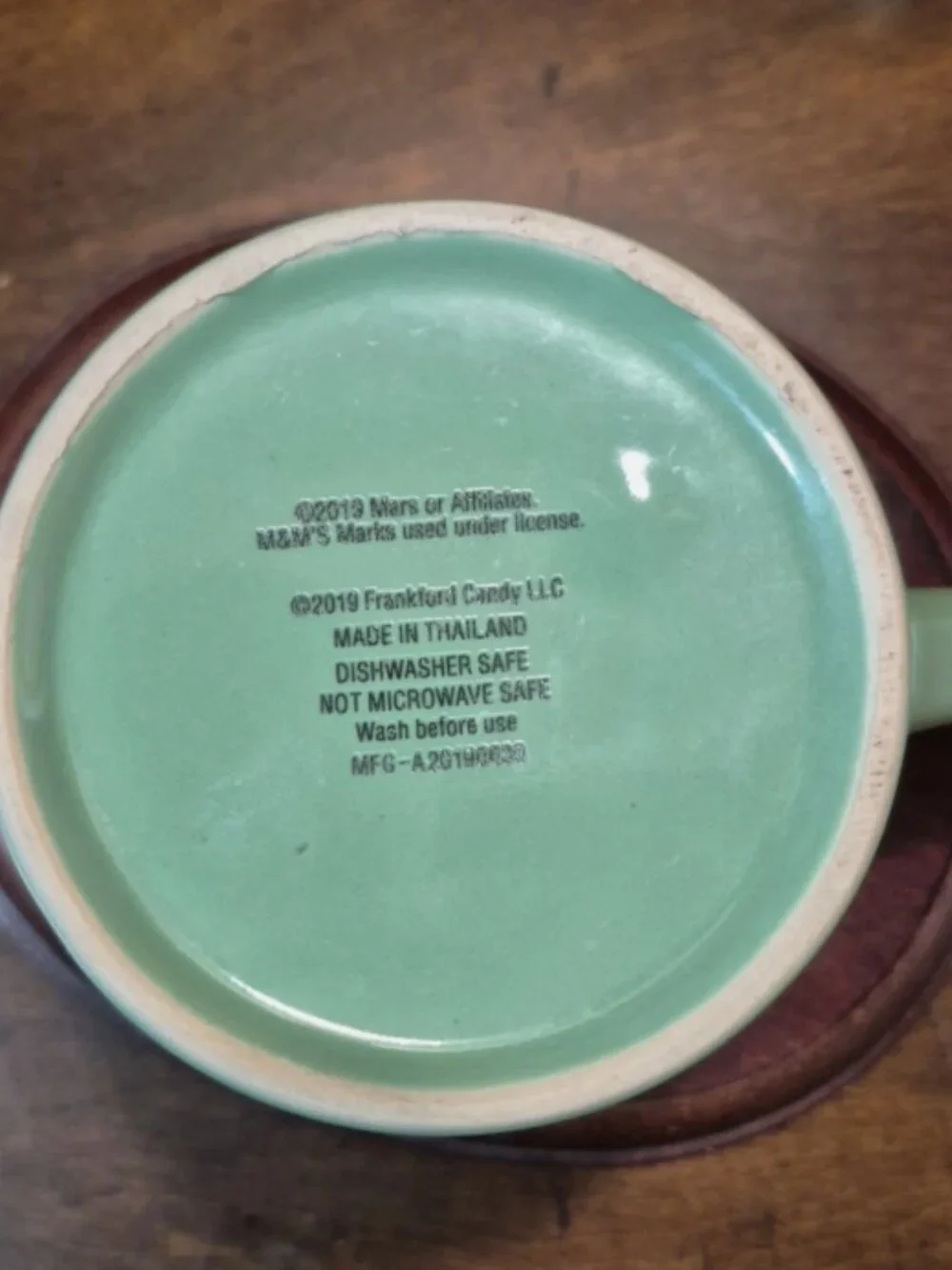 2019 Mars M & M's I Melt For No One Green Coffee Cup Mug